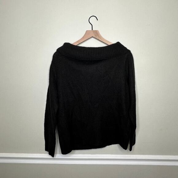 NWT Crown & Ivy Black Cowl Neck Sweater - Picture 2 of 5